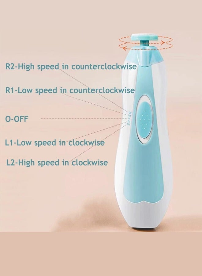 Topyich Baby Nail Cutter, 20 in 1 Newborn Grooming Kit with Premium-Quality Materials, Baby Electric Nail Trimmer Set for 0-3 Years (Blue) - Image 3