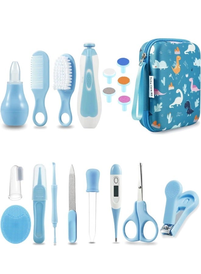 Topyich Baby Nail Cutter, 20 in 1 Newborn Grooming Kit with Premium-Quality Materials, Baby Electric Nail Trimmer Set for 0-3 Years (Blue) - Image 1