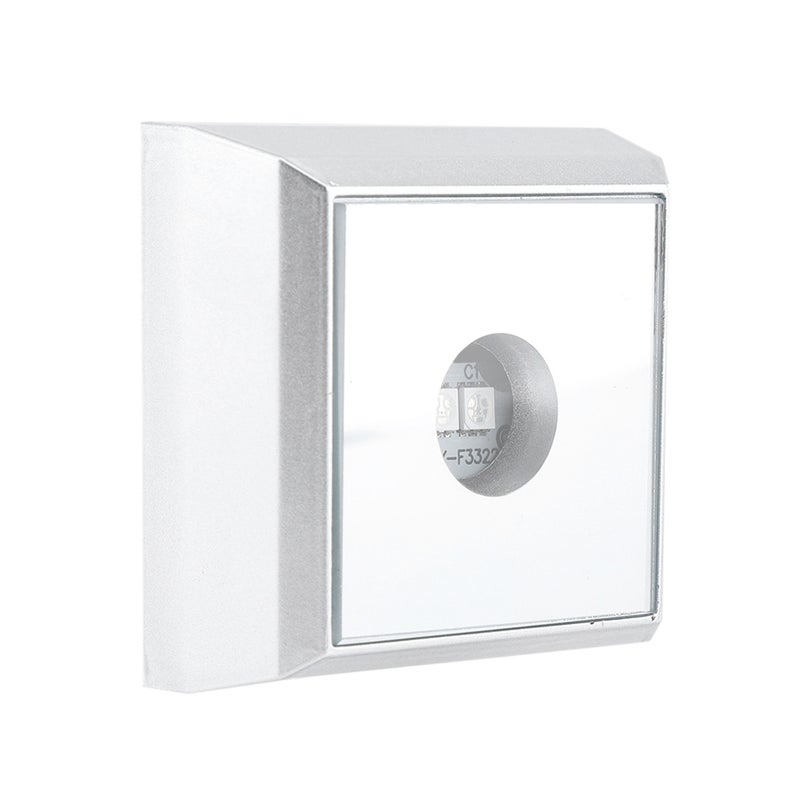 Square LED Lamp Base Stand Holder for Crystal Acrylic Statue Display Silver (Colorful Light) - Image 5