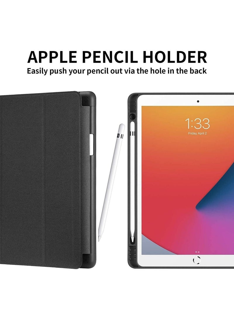 iPad 9th/8th/7th Generation case (2021/2020/2019) iPad 10.2-Inch Case with Pencil Holder [Sleep/Wake] Slim Soft TPU Back Smart Magnetic Stand Protective Cover Cases - Image 2