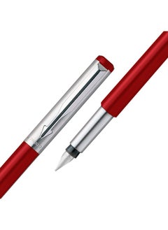 PARKER Vector Metallix Fountain Pen (Fine Nib) | Red Body Color With Quink Ink Bottle | Gifts For Employees | Ideal For Corporate Use  - Image 4
