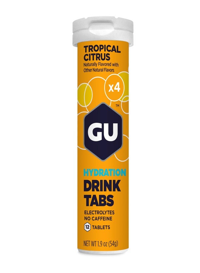 Gu Energy أقراص مشروب الطاقة والترطيب والإلكتروليت من جي يو، 4 أقراص (48 حصة)، بنكهة الحمضيات الاستوائية - Image 1