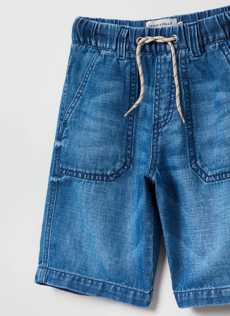 Ovs Grand&Hills denim shorts with drawstring