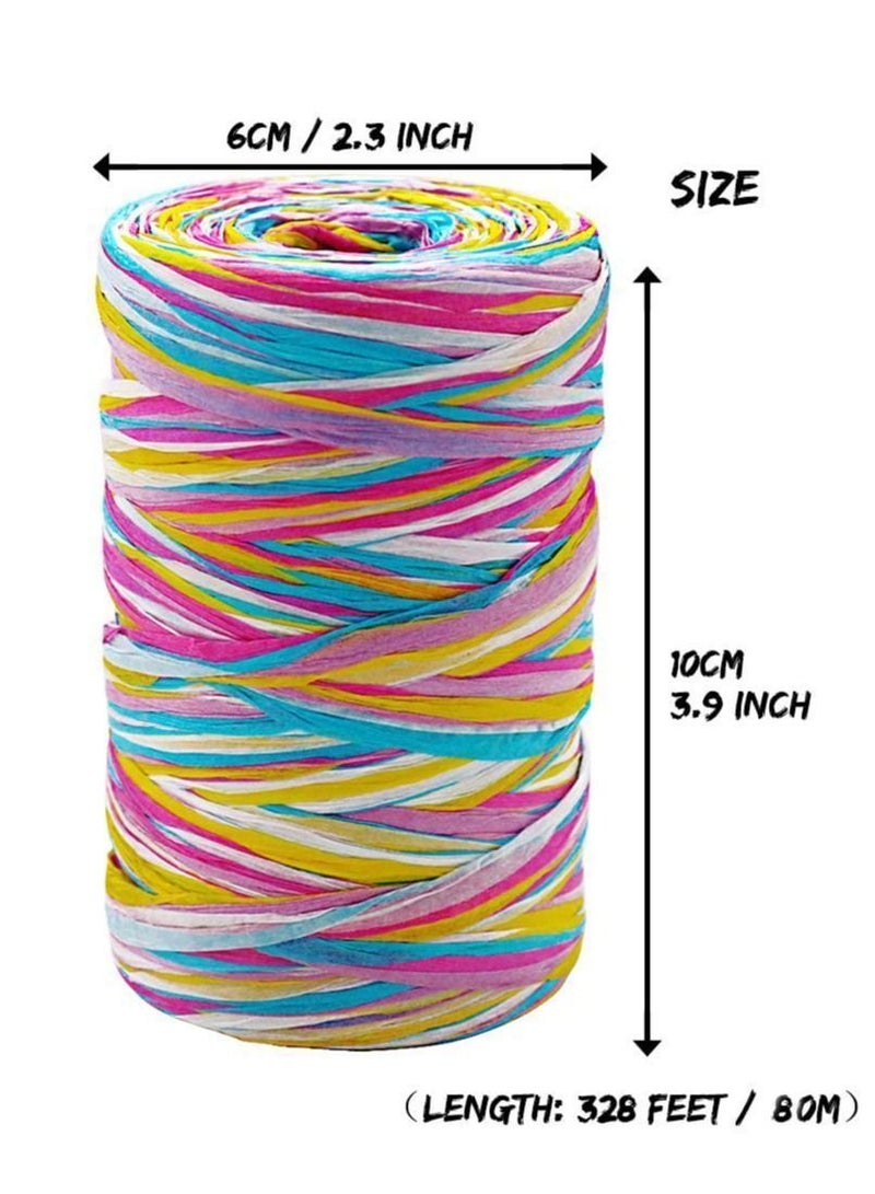 Colored Paper String Raffia Ribbon Craft Packing Twine Yarn for Valentine Box Wrapping Party Festival Holiday Wedding Decor - Image 5