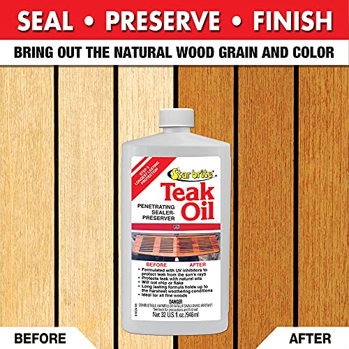 STAR BRITE Teak Oil - Long Lasting, Penetrating, Sealer & Preserver With UV Inhibitors - Marine Grade for the Harshest Weather Conditions - 1 GAL (081600) - Image 3