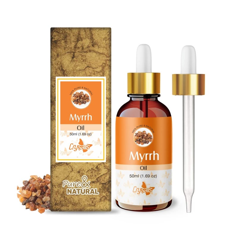 Crysalis Myrrh Oil (Commiphora Myrrha) |100% Pure & Natural Undiluted Essential Oil Organic Standard| For Skin Care, Hair, Nourish & Hydrate, Aromatherapy, Massage 50ml - Image 1