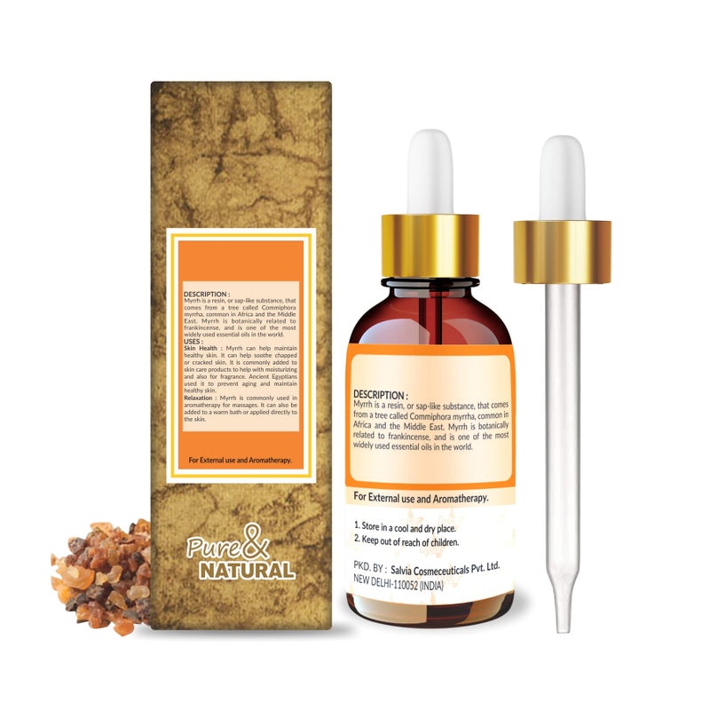 Crysalis Myrrh Oil (Commiphora Myrrha) |100% Pure & Natural Undiluted Essential Oil Organic Standard| For Skin Care, Hair, Nourish & Hydrate, Aromatherapy, Massage 50ml - Image 2
