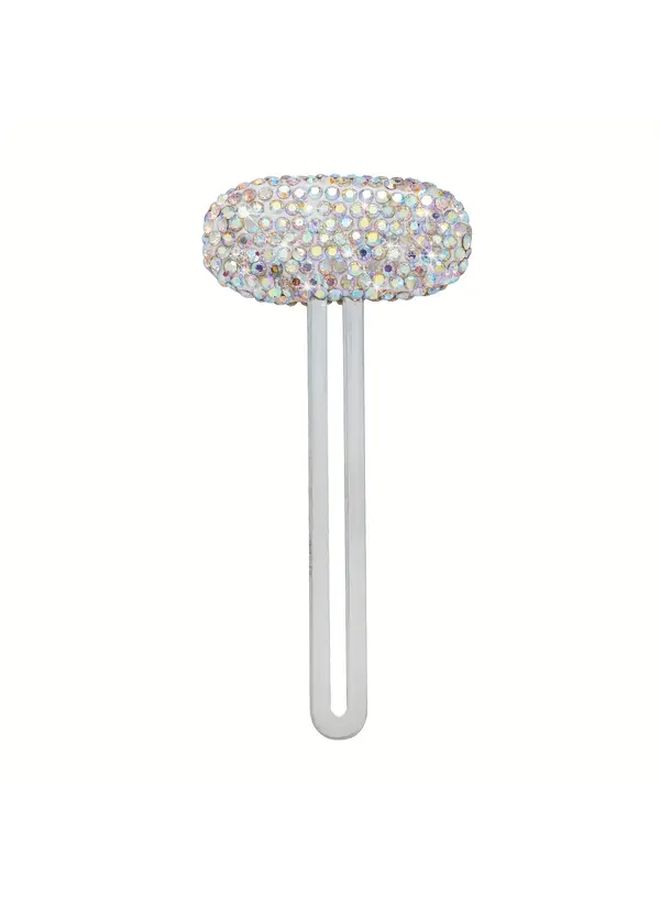 Light Blue Diamond Studded T Shaped Toothpaste Squeezer for Effortless Pumping - Image 5