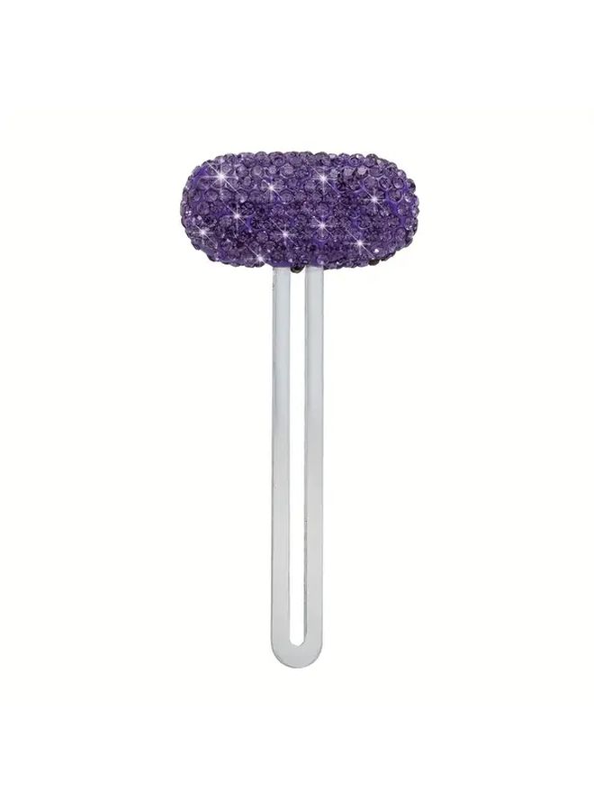 Light Blue Diamond Studded T Shaped Toothpaste Squeezer for Effortless Pumping - Image 2