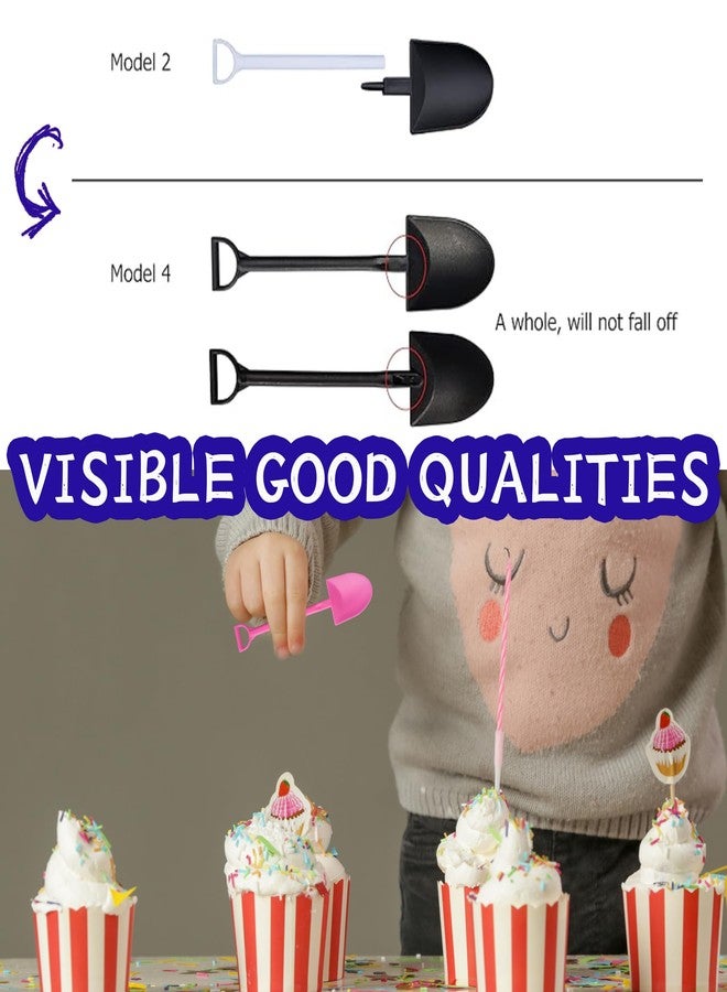 OaaXbbECco Novelty Mini Shovel Shape Spoons Cute Disposable Plastic Dessert Spoons - Image 2