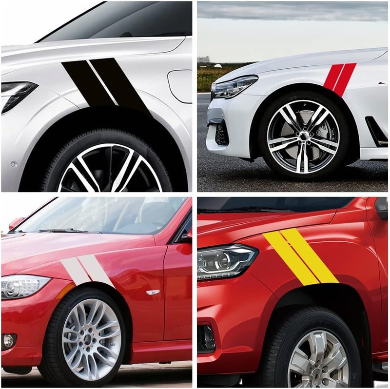 Voroly Car Wheel Fender Reflective Decal Sticker Warning Safety Reflector Strips Sticker Hood Head Lamp Universal Fits Car Truck or SUV 1 Set of 4 Pcs (2 pcs for Each Side) - Image 5