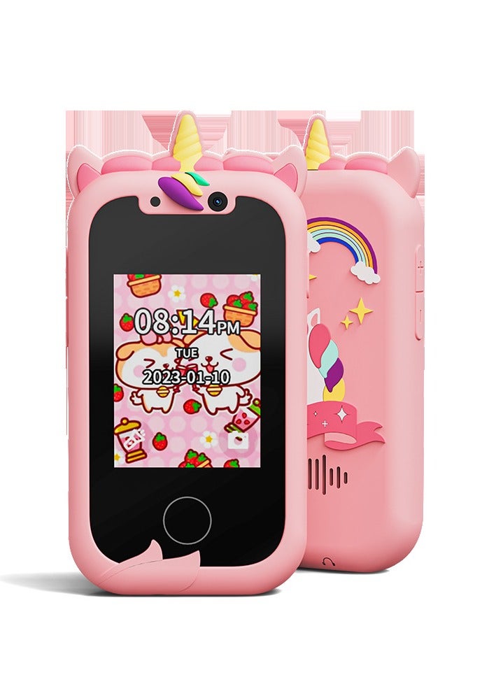Kids Smart Phone Gifts Toys for Girls Boys aged 3-8, Toddler Learning Toys with Unicorn Educational Games, with 8G SD Card  - Image 1