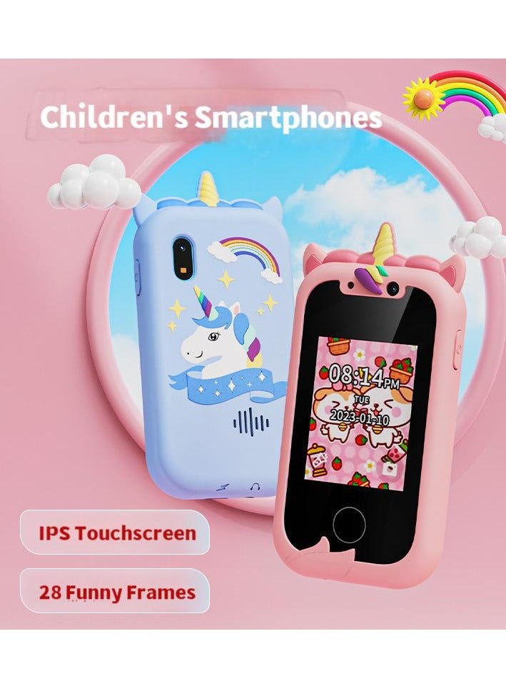 Kids Smart Phone Gifts Toys for Girls Boys aged 3-8, Toddler Learning Toys with Unicorn Educational Games, with 8G SD Card  - Image 2
