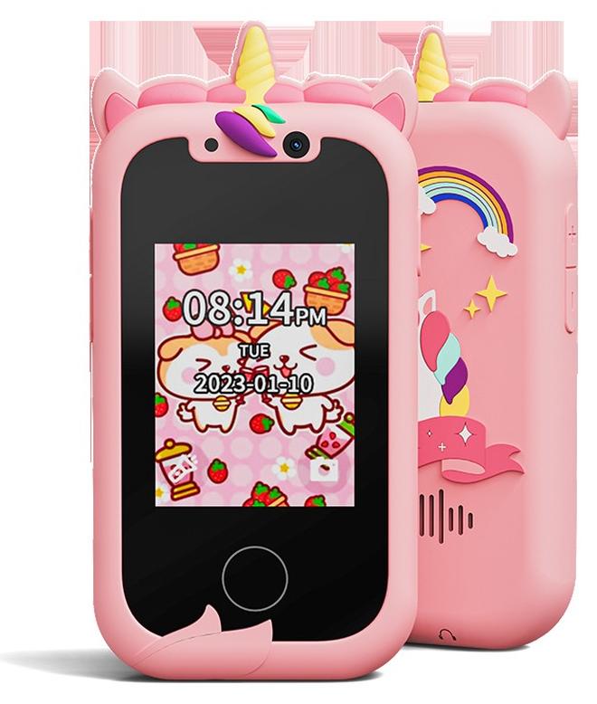 هواتف ألعاب ذكية للأطفال هدايا للأولاد والبنات من عمر 3 إلى 8 سنوات - ألعاب تعليمية للصغار مع ألعاب يونيكورن تعليمية، مع بطاقة SD سعة 8 جيجابايت - Image 1