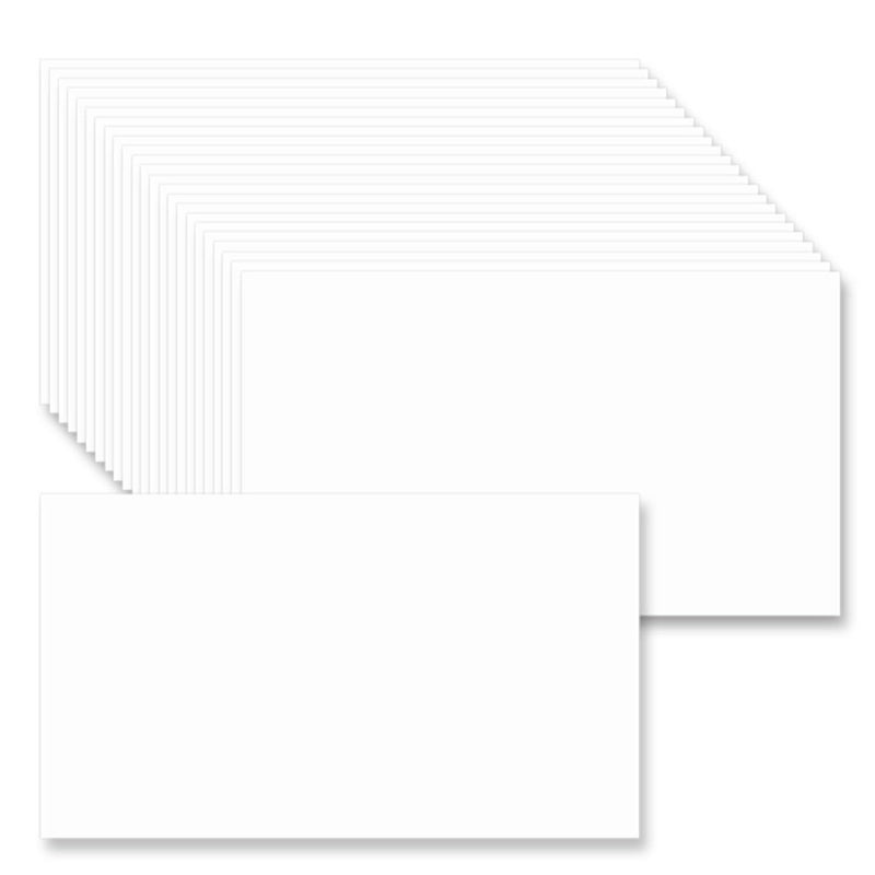 MEIOPUOYEAM 2 x 3.5 Blank White Business Cards Set of 200 - Small Plain White Cards - Create Business Cards, Thank You Packaging Insert, Gift Favor Tag, Paper Craft - Stamp, Write, Draw, DIY Card Making - Image 1