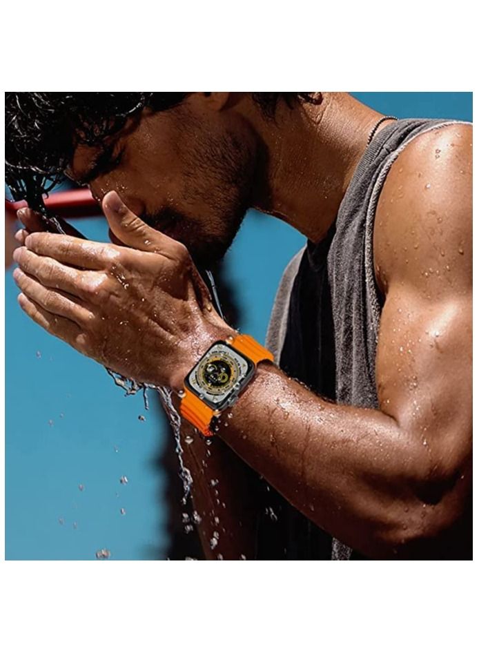 Sport New Silicone Band Compatible with Apple Watch Ultra Ocean 42/44/45/49mm Strap for iWatch Series Ultra 8 7 6 5 SE - Image 5