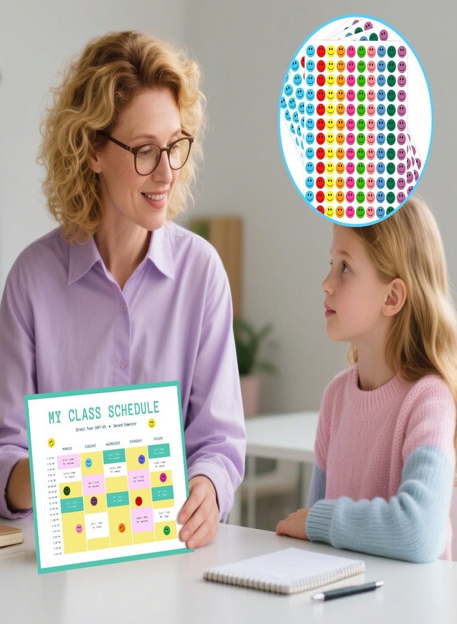 KQNBI 6000 Pieces Smiley Face Stickers, Small Happy Face Stickers, Round Happy Face Decals Colorful Mini Incentive Reward Stickers for Kids, Behavior Chart Sticker for Students Teachers Classroom Supplies - Image 4