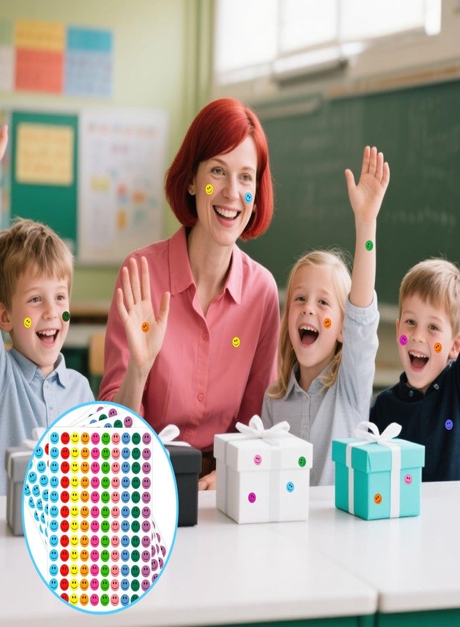 KQNBI 6000 Pieces Smiley Face Stickers, Small Happy Face Stickers, Round Happy Face Decals Colorful Mini Incentive Reward Stickers for Kids, Behavior Chart Sticker for Students Teachers Classroom Supplies - Image 5