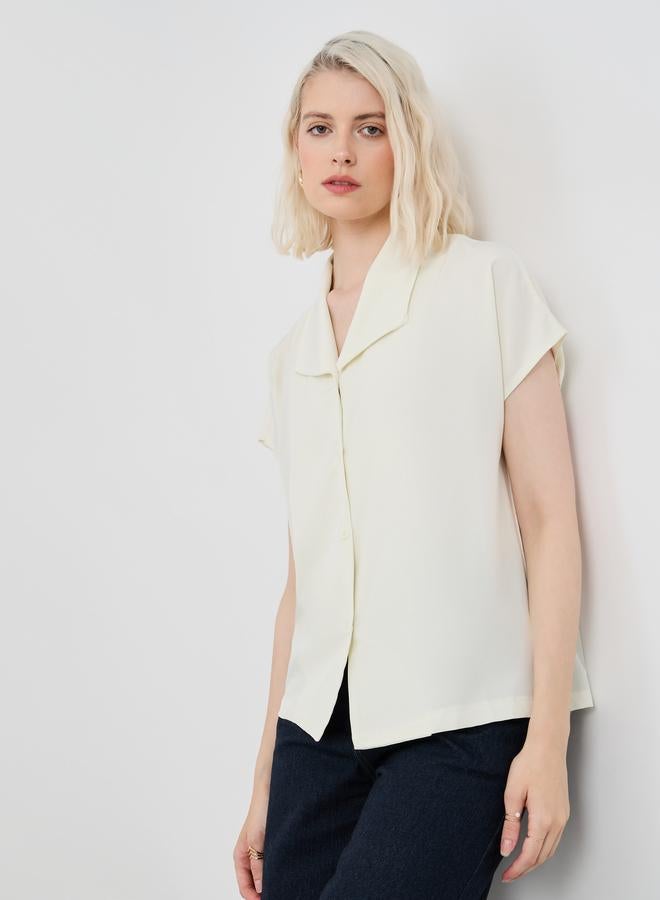 Take Two Solid Buttoned Oversized Shirt - Image 1