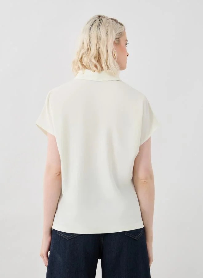 Take Two Solid Buttoned Oversized Shirt
