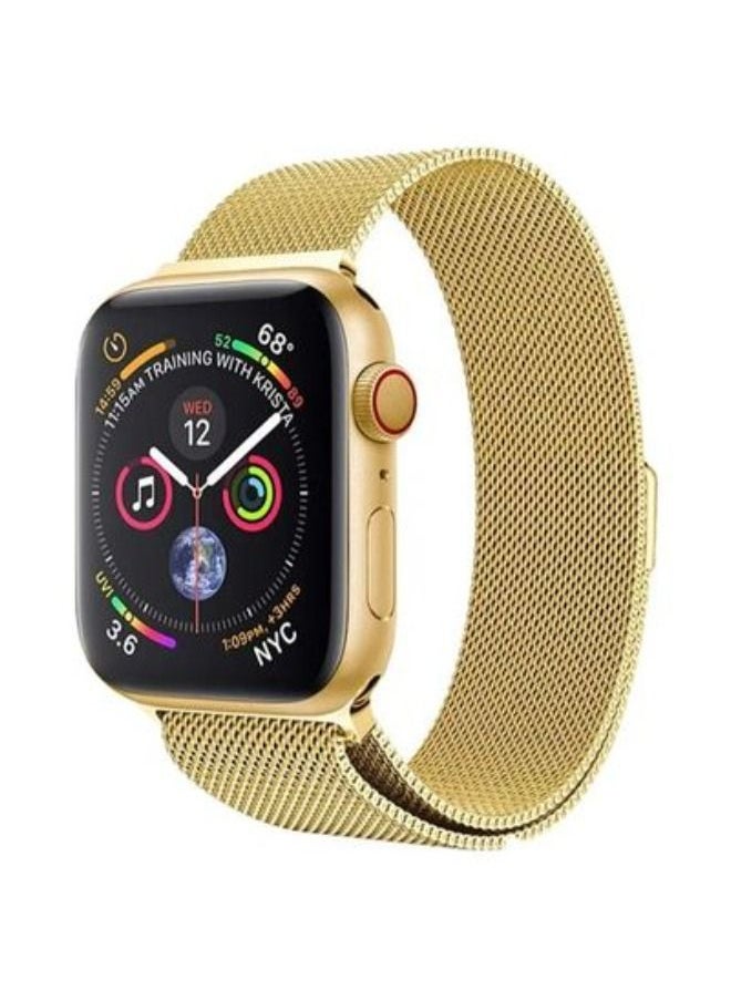 Generic - Milanese Loop Stainless Steel Replacement Band For Apple Watch Series 7/6/SE/5/4/3/2/1 42/44/45mm Gold - Image 1