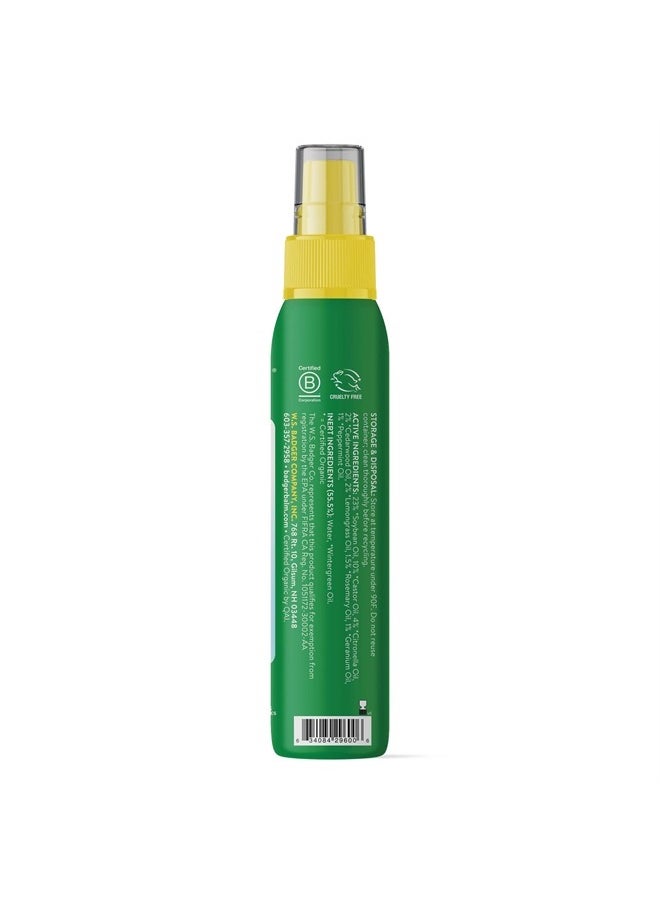 Badger Bug Spray, Non-DEET Mosquito Repellent with Citronella & Lemongrass, Natural Bug Spray for People, Family Friendly Bug Repellent, 4 fl oz (2 Pack)  - Image 2