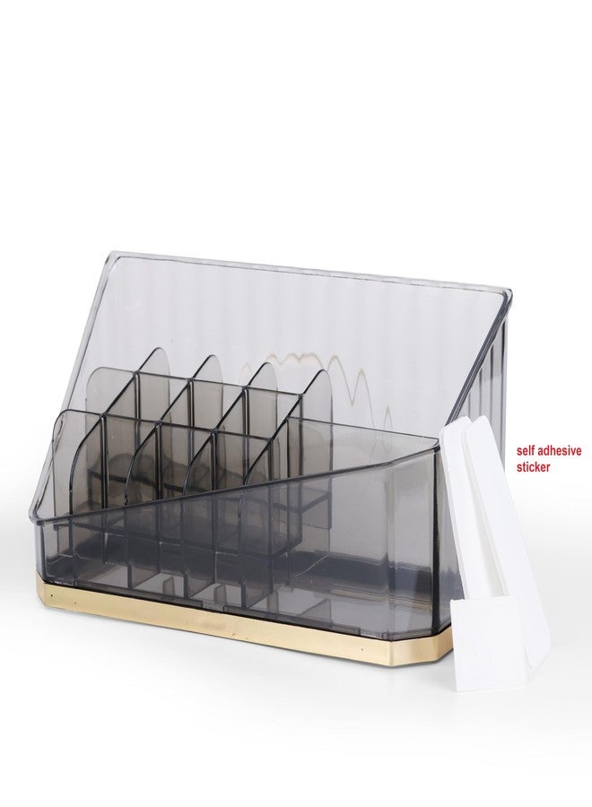 Azelf Makeup Organizer with Drawer, Cosmetic Display Case Storage Box for Lipstick,Makeup Brushes and Skin Care Products, 14 Compartments - Image 4