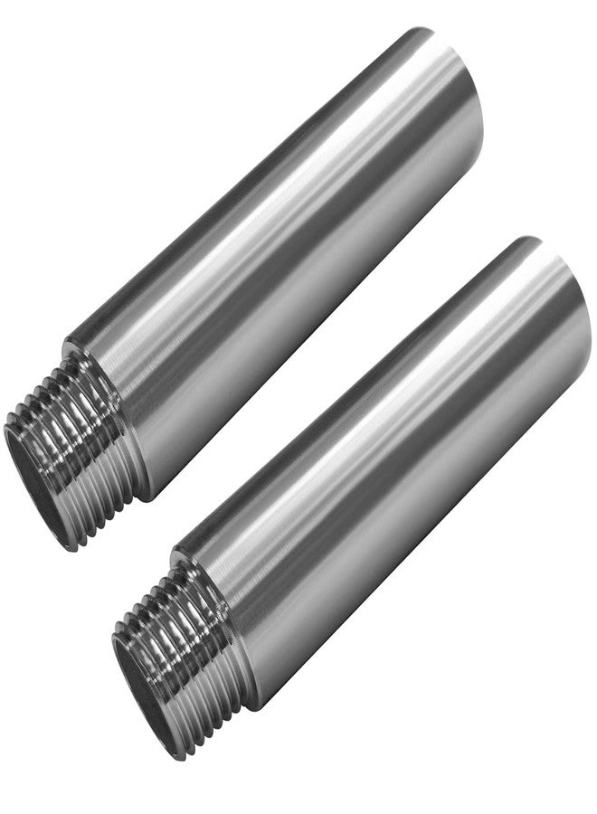 Beduan Stainless Steel Pipe Fittings, 1/2" NPT Male x 1/2" NPT Female Threaded, 4" Length Cast Pipe (Pack of 2) - Image 1