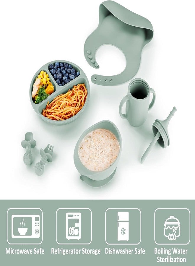 Suicune Silicone Baby Feeding Training Eating Tableware Cutlery Set Soft BPA Free Babies Feeding Kits - Image 2