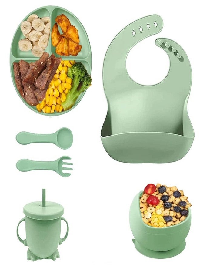 Suicune Silicone Baby Feeding Training Eating Tableware Cutlery Set Soft BPA Free Babies Feeding Kits - Image 1