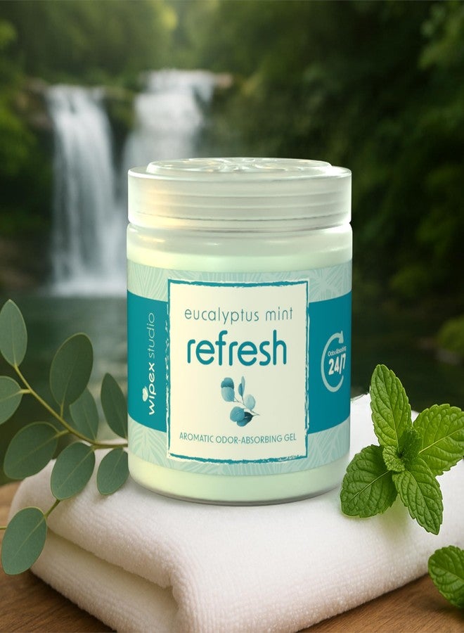 Wipex Odor Eliminator for Home - Eucalyptus & Mint Odor Absorber, 15 Oz Gel Jar, Long-Lasting Freshness, Ideal for Rooms, Offices, and Yoga Studios, Effective Odor Eliminator, 3Pk - Image 2