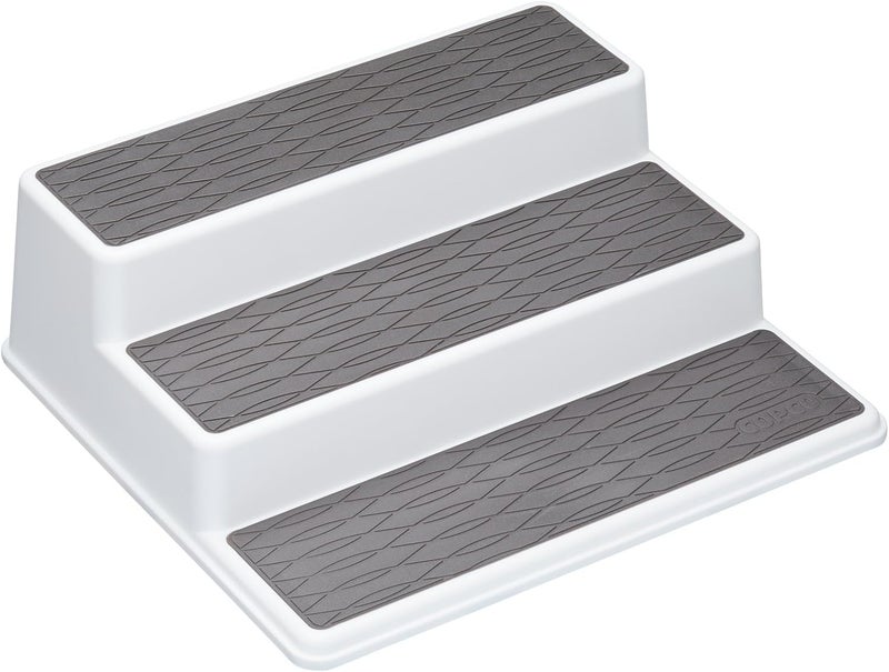 Copco Basics 3Tier Spice Rack for Inside Cupboard NonSlip Kitchen Shelf Organiser 26 x 23 x 85cm WhiteGrey