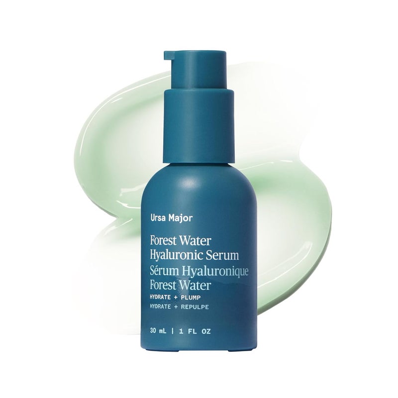 Ursa Major Forest Water Hyaluronic Serum Deeply Hydrating Natural Face Serum Boosts Firmness Plumps Skin Smooths Appearance of Fine Lines Vegan CrueltyFree NonToxic 10 ounce - Image 1
