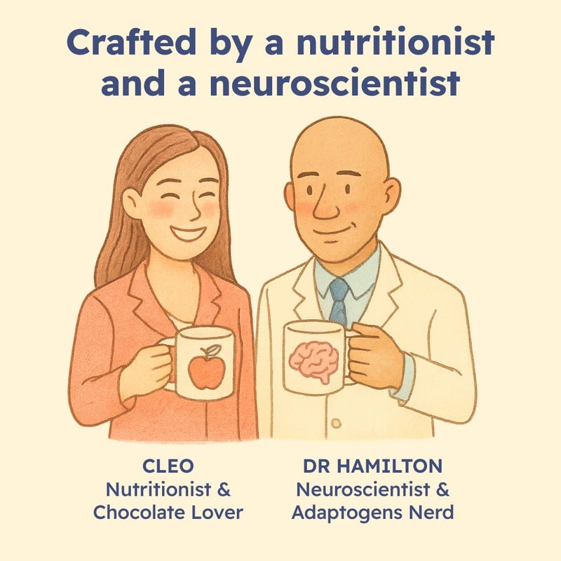 Brainoa Sleep Cocoa for Chocolate Lovers - With Magnesium Glycinate, Ashwagandha, Reishi Mushroom & L-Theanine - Bedtime Sleep Aid Drink for Adults - No Melatonin, Added Sugar, or Artificial Flavors - Image 4