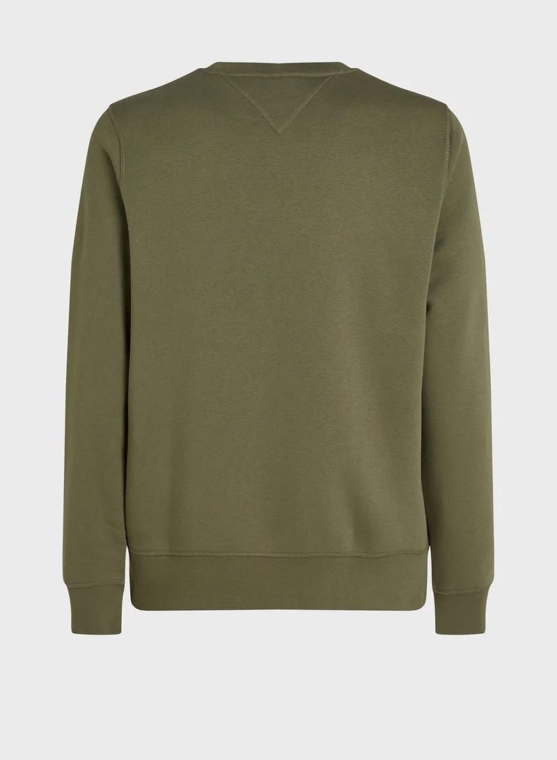 تومي هيلفيغر Logo Crew Neck Sweatshirt