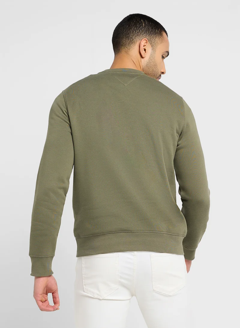 تومي هيلفيغر Logo Crew Neck Sweatshirt
