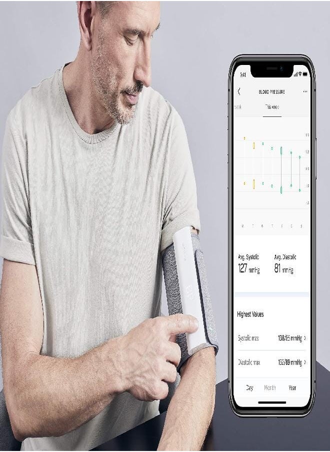 Withings - Withings BPM Connect - Digital Blood Pressure Cuff & Heart Rate Monitor - Blood Pressure Machine Arm Cuff, FDA Cleared, FSA/HSA Eligible, IOS & Android - Image 1