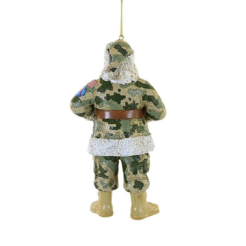 Kurt Adler C7673 Comouflage Military Santa Ornament 5.25 inches Height Resin - Image 2