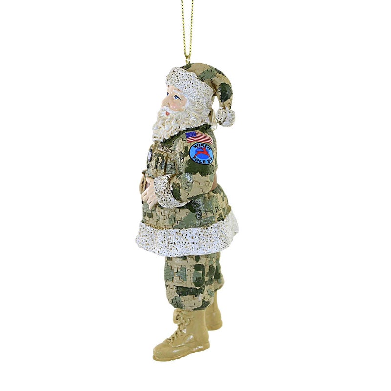 Kurt Adler C7673 Comouflage Military Santa Ornament 5.25 inches Height Resin - Image 3