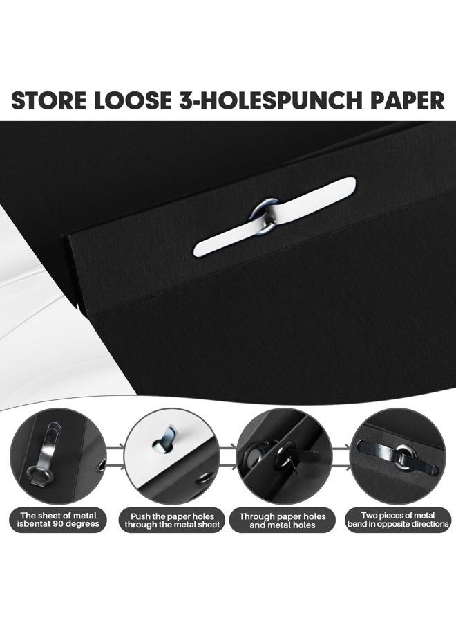 RAZCC Two Pocket Folders, 75 Pack Two Pocket Folders with Prongs, 3 Prong Folders Fit Letter Size Paper, Pocket File Folders for School Office Home Business, Black - Image 4