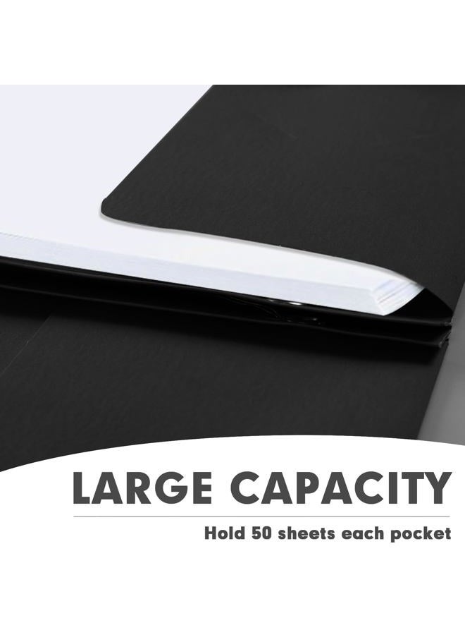RAZCC Two Pocket Folders, 75 Pack Two Pocket Folders with Prongs, 3 Prong Folders Fit Letter Size Paper, Pocket File Folders for School Office Home Business, Black - Image 5