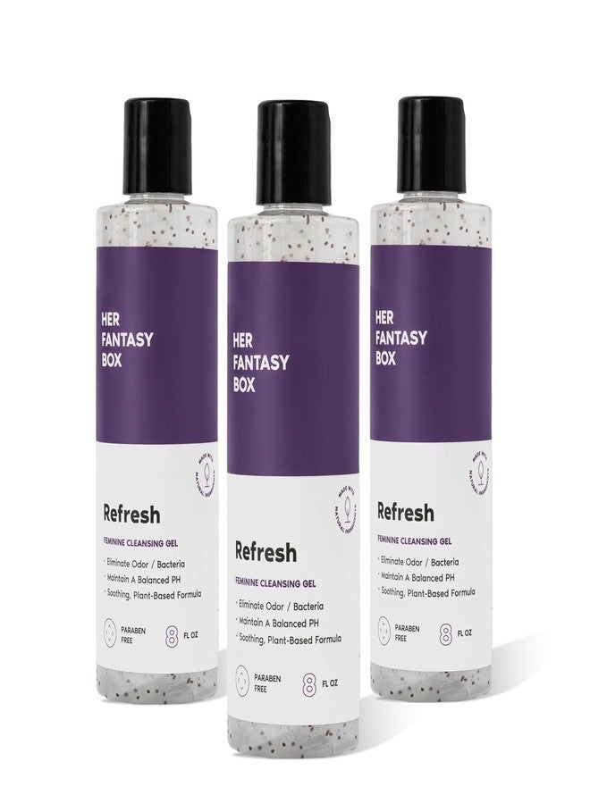 Her Fantasy Box | Refresh pH Balancing Shower Gel - Natural Feminine Hygiene Solution for Gentle Cleansing, Odor Control, and Skin Nourishment - pH-Balanced Formula for All Skin Types (16 oz - 3 Pack - Image 1