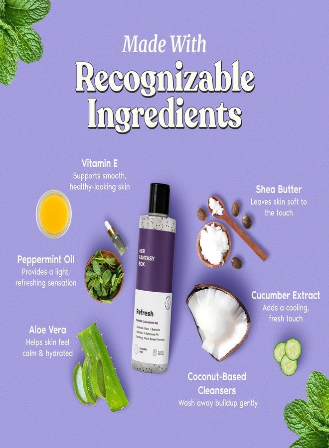 Her Fantasy Box | Refresh pH Balancing Shower Gel - Natural Feminine Hygiene Solution for Gentle Cleansing, Odor Control, and Skin Nourishment - pH-Balanced Formula for All Skin Types (16 oz - 3 Pack - Image 4