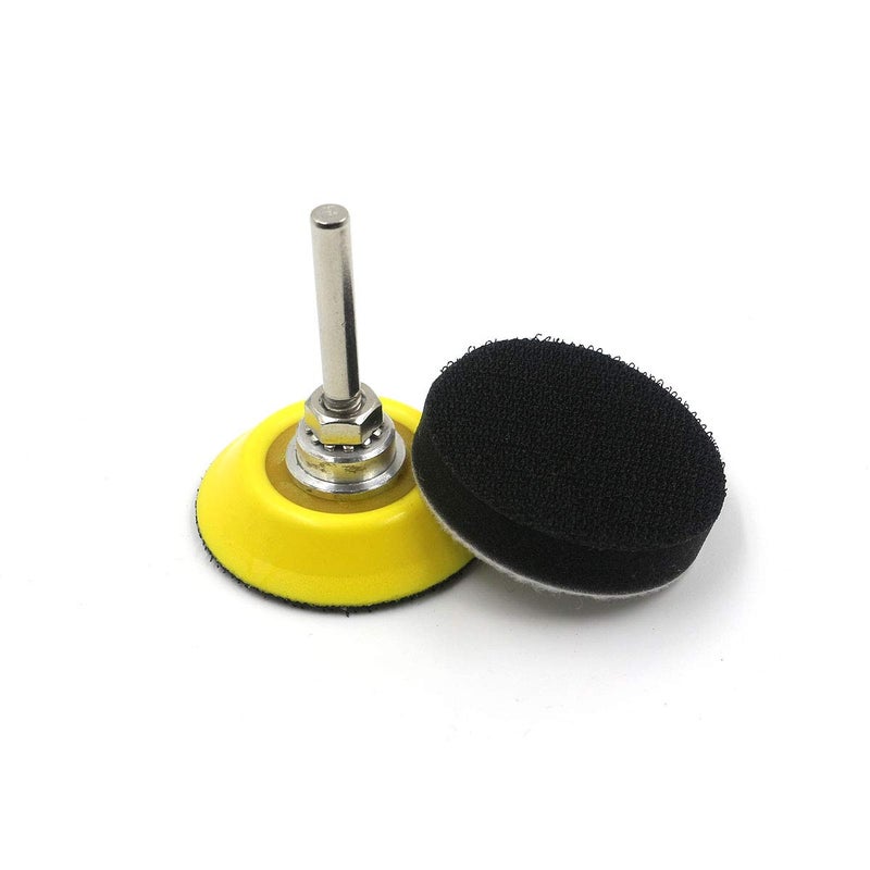 WALANG 2 Inch (50mm) Hook and Loop Sanding Pad for Sanding Discs with 1/4 Inches Shank Drill Attachment and Soft Foam Layer Buffering Pad, 5 Pack - Image 2