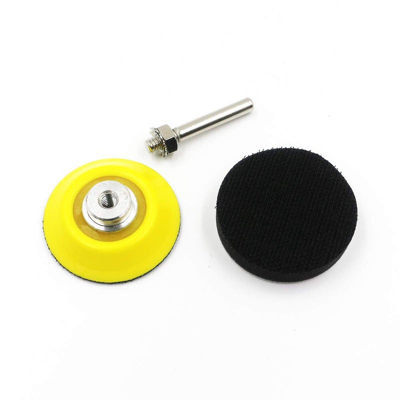 WALANG 2 Inch (50mm) Hook and Loop Sanding Pad for Sanding Discs with 1/4 Inches Shank Drill Attachment and Soft Foam Layer Buffering Pad, 5 Pack - Image 3