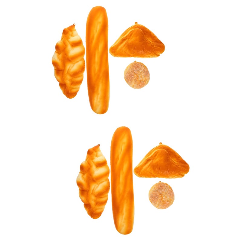 🍽️ مجموعة خبز صناعي مزيف للتزيين والعرض ٨ قطع متعددة الألوان - Image 1
