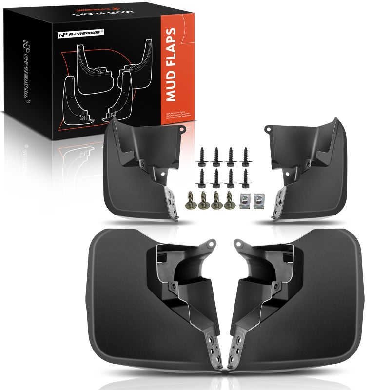 APremium Set of 4PCS Mud Flaps Splash Guards Mudguards Mudflaps with Hardware Compatible with Toyota FJ Cruiser 20072014 Sport Utility Front and Rear Driver Passenger Sides