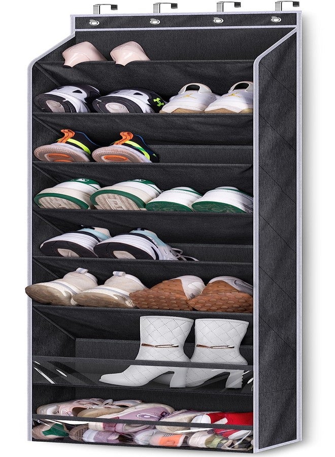 KEETDY Over The Door Shoe Rack for Door Fit 20 Pairs Sneakers Large Hanging Shoe Organizer for Closet Storage Boots, Black - Image 1