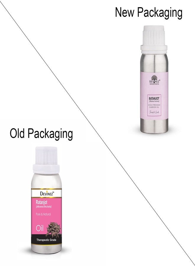 Devinez Ratanjot Carrier Oil, 100ml (Alkanna tinctoria), Rattan Jyoth/Laljadi/Damini Balchad - 100% Pure Natural & Undiluted Therapeutic grade in Anodized Aluminum Bottle - Image 1