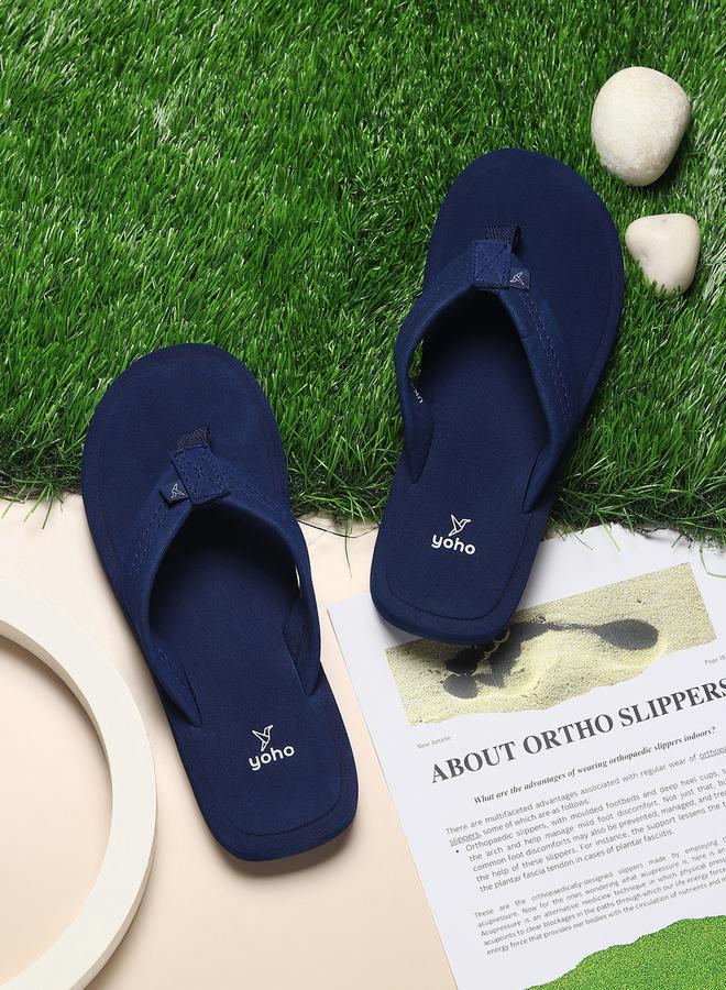 YOHO Navy Blue Bubbles Orthopedic Slippers - Image 1